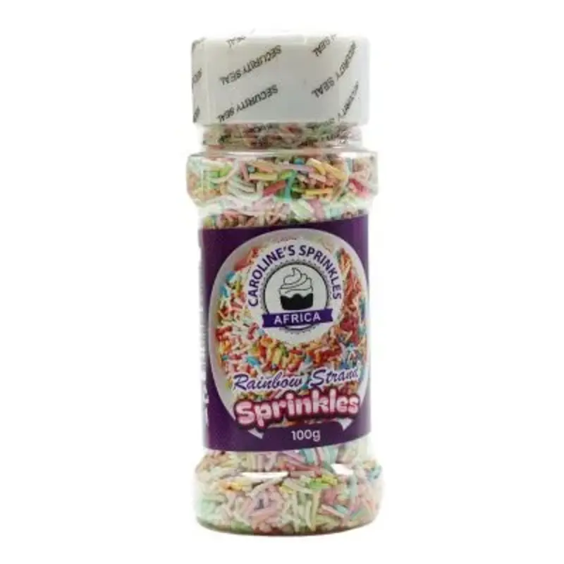 Caroline'S Rainbow Strand Sprinkles 100Gm